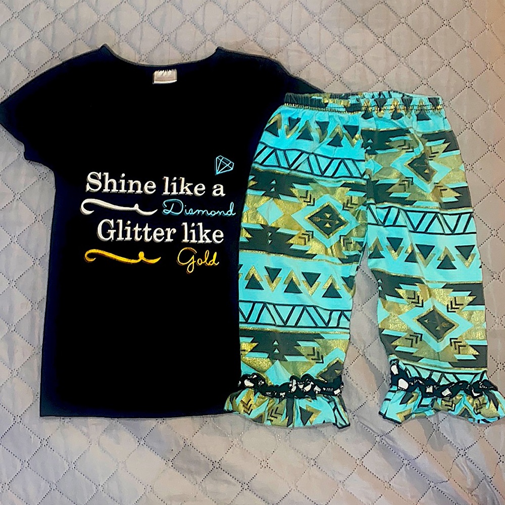 Girls shirt and capri outfit
